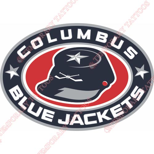Columbus Blue Jackets Customize Temporary Tattoos Stickers NO.126